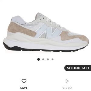 New Balance 57/40 White/Peach Detail